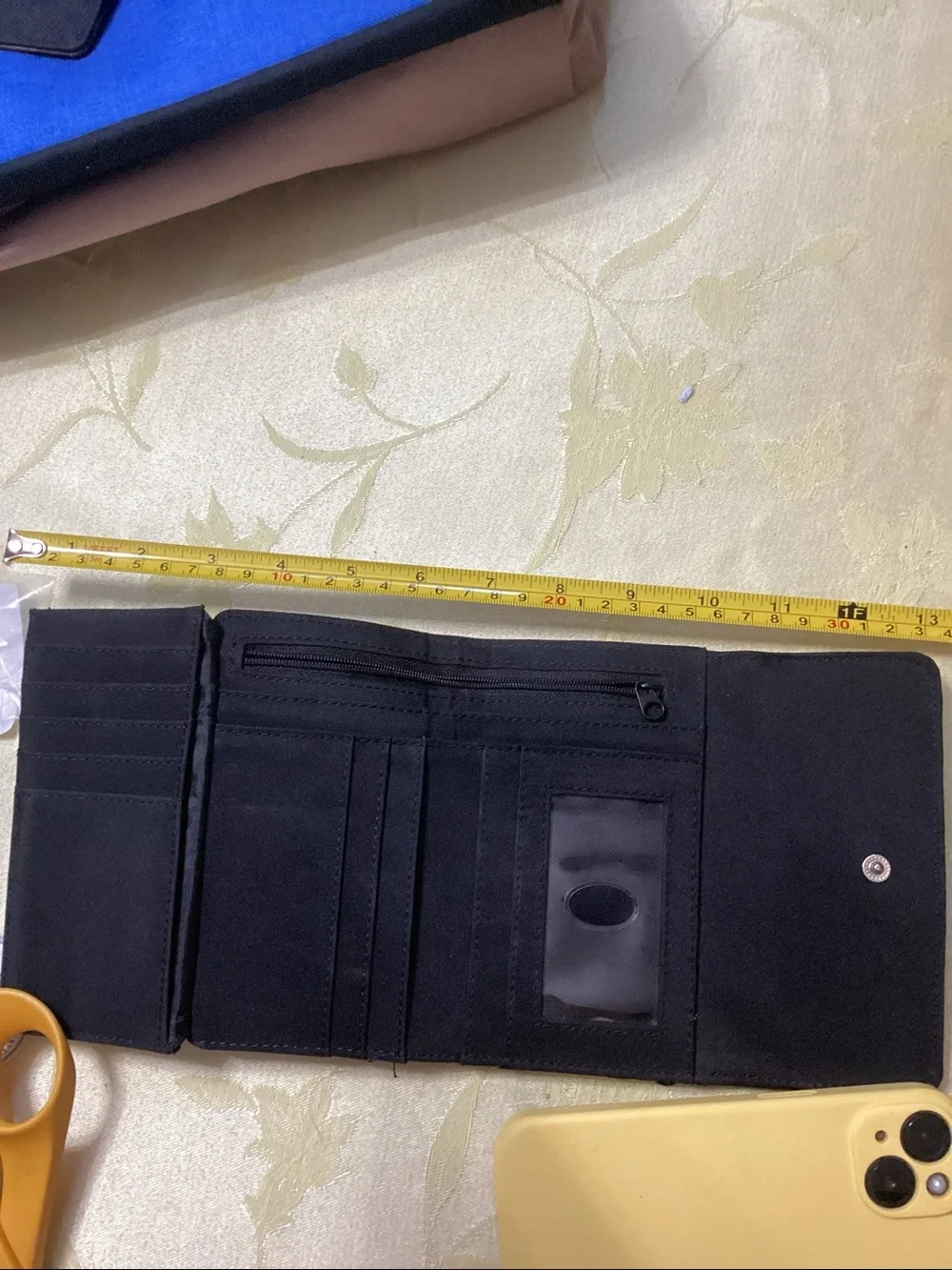 Liz Claiborne Black Wallet with Silver Logo Plaque